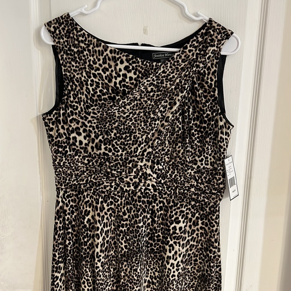 Jessica Howard Leopard Print Dress 14P NWT - Picture 3 of 10